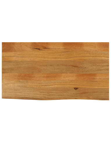 Piano Tavolo Bordi Vivi 110x60x3,8cm in Legno Massello di Mango