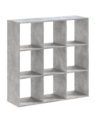 Libreria Grigio Cemento 102x32x102 cm in Legno Multistrato