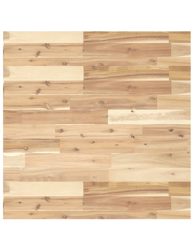 Piano Tavolo Quadrato 70x70x4 cm in Legno Massello di Acacia