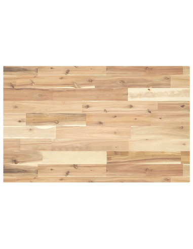 Piano Tavolo Rettangolare 140x50x4cm Legno Massello di Acacia