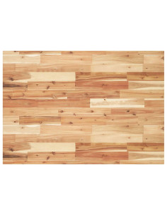 Piano Tavolo Rettangolare 120x70x4cm Legno Massello di Acacia