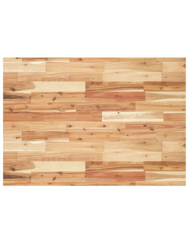 Piano Tavolo Rettangolare 120x70x4cm Legno Massello di Acacia