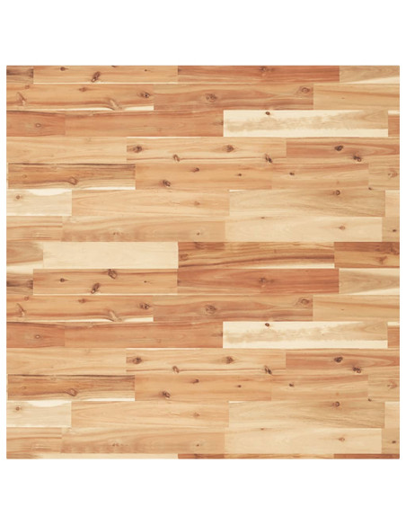 Piano Tavolo Quadrato 90x90x2 cm in Legno Massello di Acacia