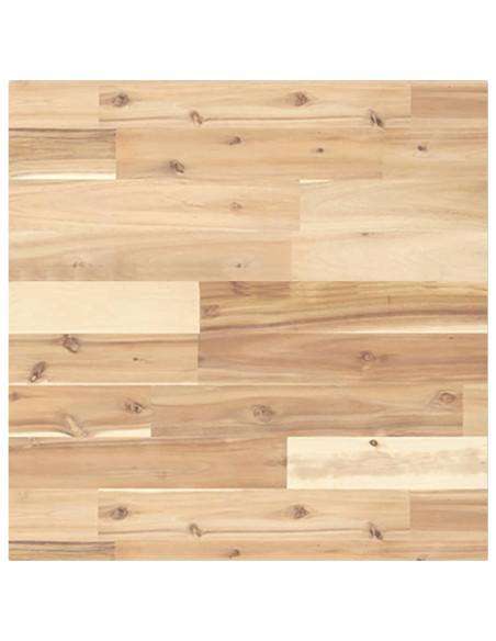 Piano Tavolo Quadrato 50x50x2 cm in Legno Massello di Acacia