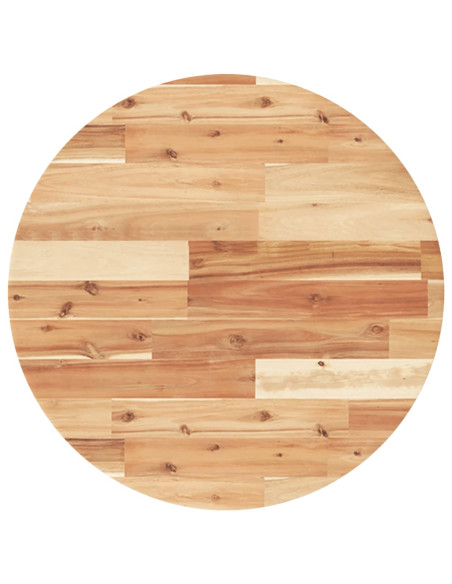 Piano Tavolo Rotondo Ø60x2 cm in Legno Massello di Acacia