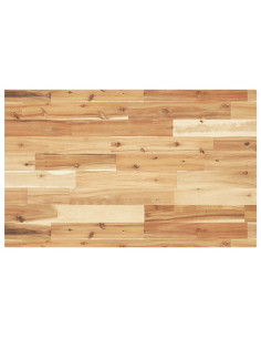 Piano Tavolo Rettangolare 120x50x4cm Legno Massello di Acacia