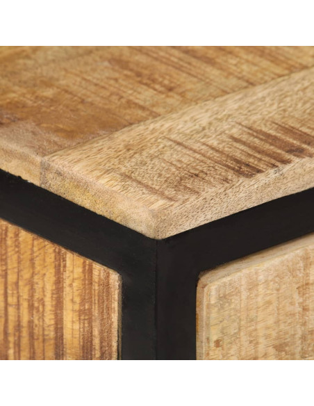 Tavolo Consolle 70x35x70 cm in Legno Massello di Mango Grezzo