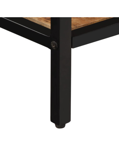 Tavolo Consolle 70x35x70 cm in Legno Massello di Mango Grezzo