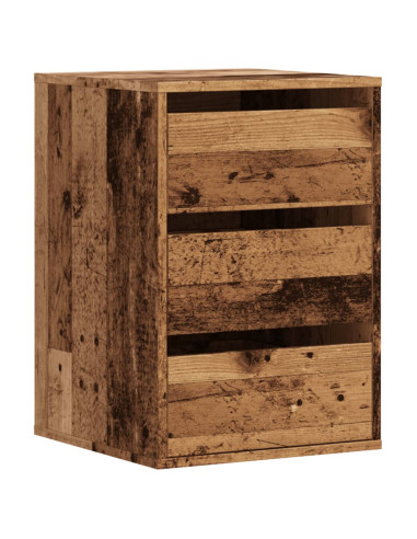 Cassettiera Angolare Legno Antico 40x41x58 cm Legno Multistrato