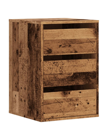 Cassettiera Angolare Legno Antico 40x41x58 cm Legno Multistrato