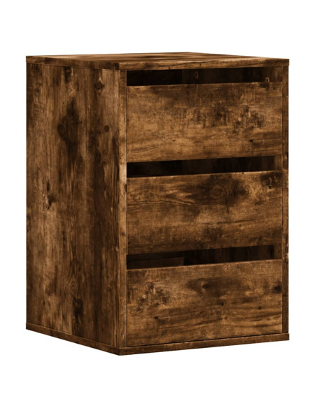 Cassettiera Angolare Rovere Fumo 40x41x58cm Legno Multistrato