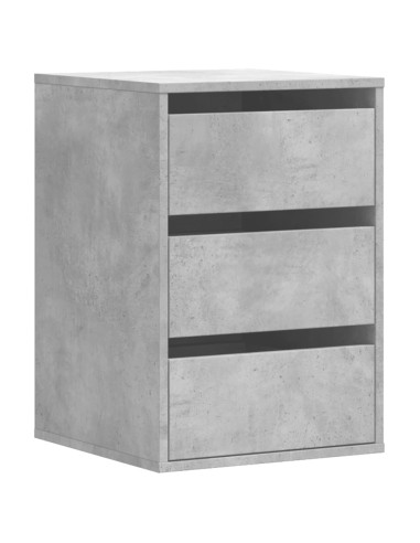 Cassettiera Angolo Grigio Cemento 40x41x58cm Legno Multistrato