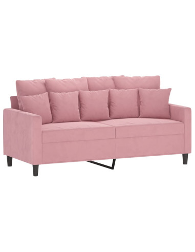 Divano a 2 Posti Rosa 140 cm in Velluto