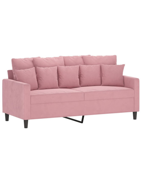 Divano a 2 Posti Rosa 140 cm in Velluto