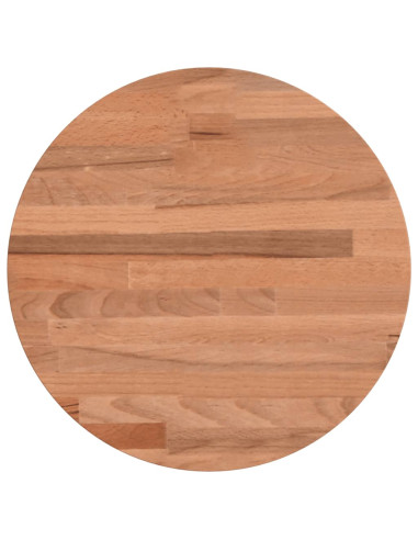 Piano per Tavolo Ø30x2,5 cm Rotondo in Legno Massello di Faggio