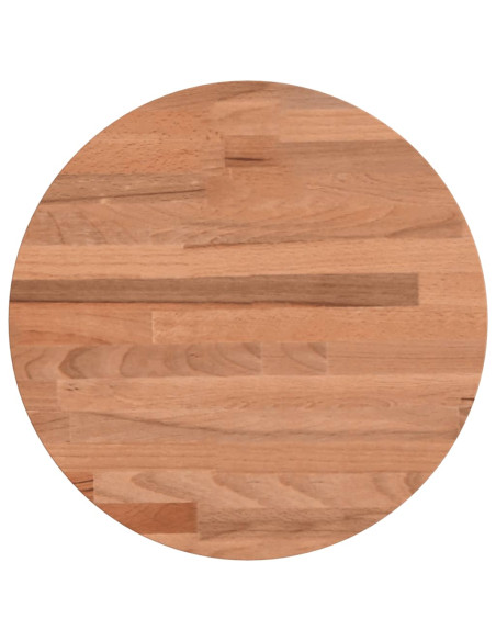 Piano per Tavolo Ø30x2,5 cm Rotondo in Legno Massello di Faggio