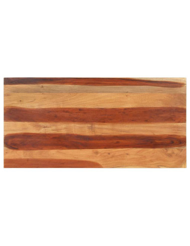Piano del Tavolo 120x60x(2,5-2,7) cm Legno Massello di Acacia