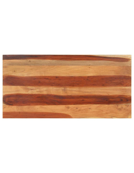 Piano del Tavolo 120x60x(2,5-2,7) cm Legno Massello di Acacia
