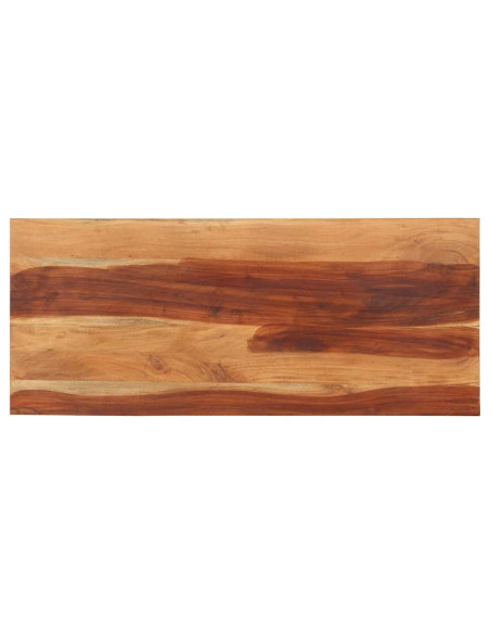 Piano del Tavolo 140x60x(2,5-2,7) cm Legno Massello di Acacia