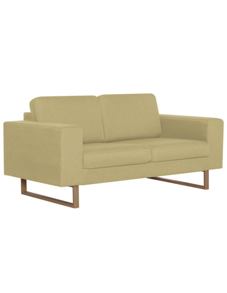 Divano a 2 Posti in Tessuto Verde