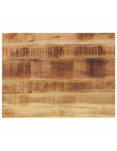 Piano per Tavolo 70x60x2,5cm Rettangolare Legno di Mango Grezzo