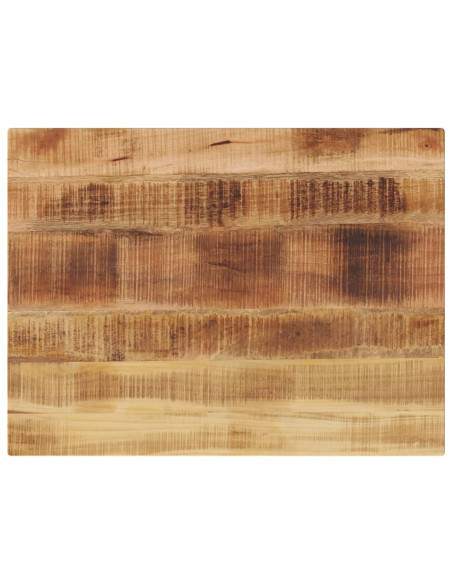 Piano per Tavolo 80x50x2,5cm Rettangolare Legno di Mango Grezzo