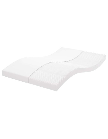 Materasso in Schiuma Bianco 140x210 cm 7 Zone Durezza 20 ILD
