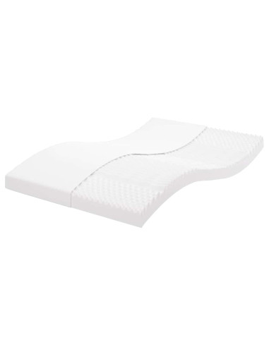 Materasso in Schiuma Bianco 140x220 cm 7 Zone Durezza 20 ILD