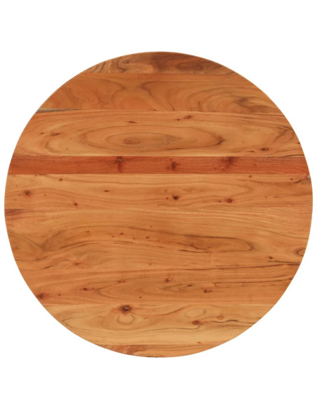 Piano per Tavolo Ø70x2,5 cm Rotondo in Legno Massello di Acacia