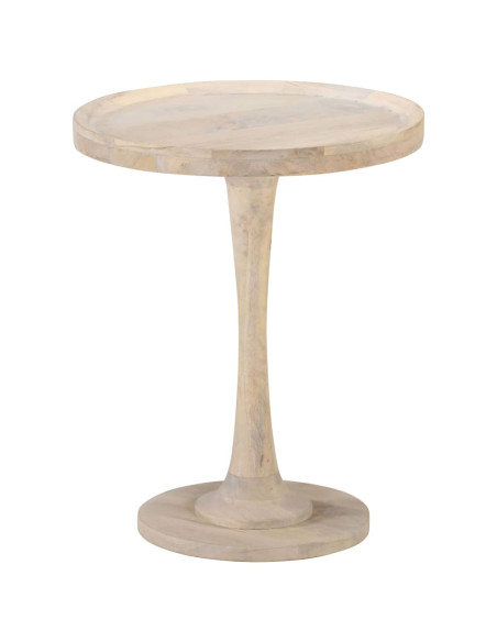 Tavolino di Servizio Ø60x75 cm in Legno Massello di Mango