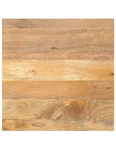 Piano per Tavolo 90x90x3,8 cm Quadrato Legno Massello di Mango