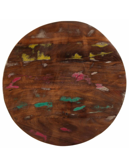 Piano per Tavolo Ø 40x2,5 cm Rotondo Legno Massello di Recupero