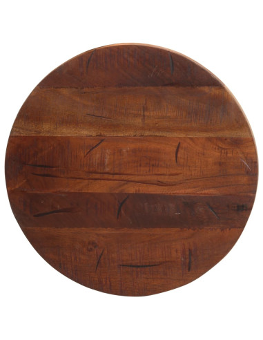 Piano per Tavolo Ø 60x2,5 cm Rotondo Legno Massello di Recupero