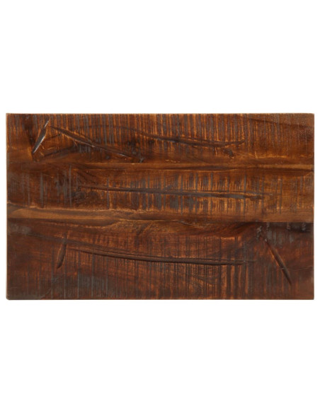 Piano Tavolo 40x20x2,5 cm Rettangolare in Massello di Recupero