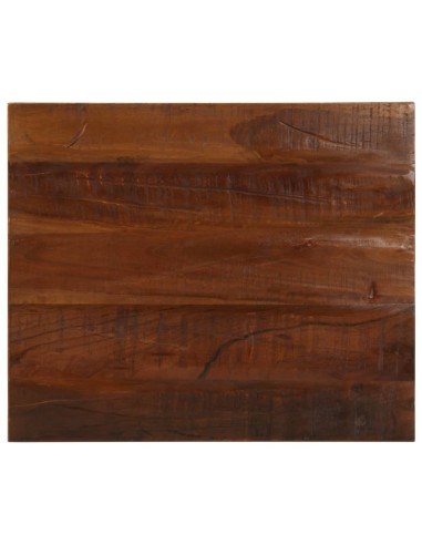 Piano Tavolo 60x50x2,5 cm Rettangolare in Massello di Recupero