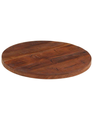 Piano per Tavolo Ø 40x3,8 cm Rotondo Legno Massello di Recupero