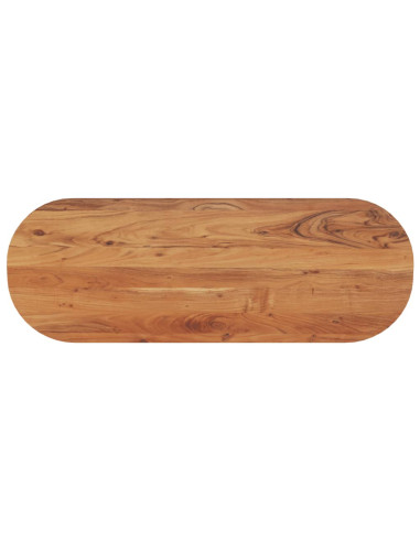 Piano Tavolo 140x50x3,8 cm Ovale in Legno Massello di Acacia