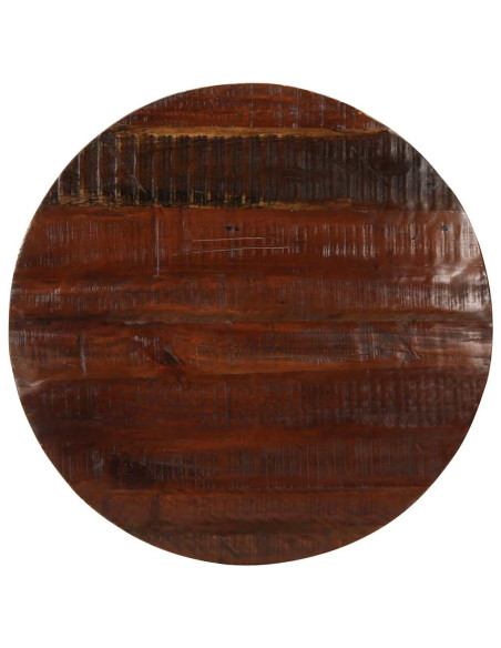 Piano per Tavolo Ø 90x3,8 cm Rotondo Legno Massello di Recupero