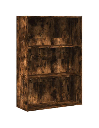 Libreria Rovere Fumo 80x30x114 cm in Legno Multistrato