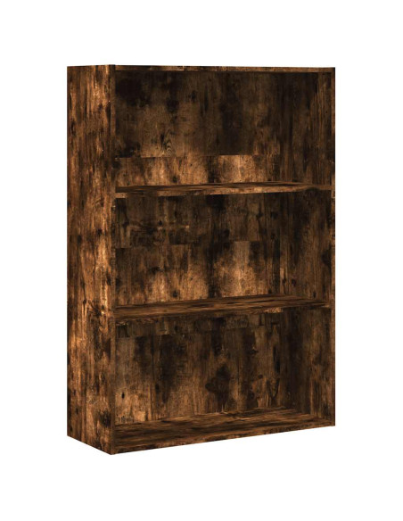 Libreria Rovere Fumo 80x30x114 cm in Legno Multistrato