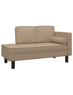 Sdraio con Cuscini e Capezzale Cappuccino in Similpelle 2