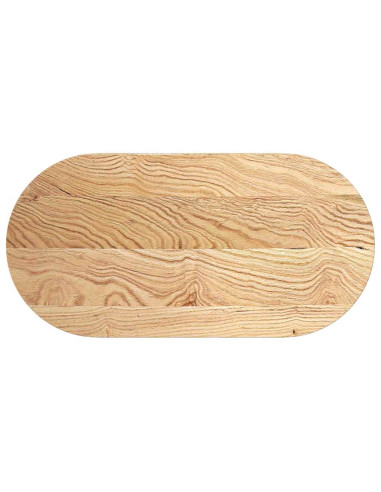 Piano per Tavolo 100x50x2 cm in Rovere Massello Ovale