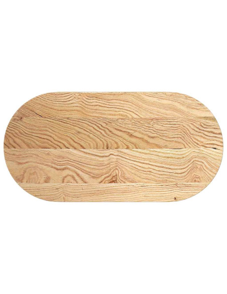 Piano per Tavolo 100x50x2 cm in Rovere Massello Ovale