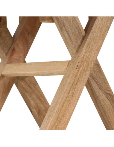 Tavolino da Salotto in Legno Massello di Mango 65x40x76 cm