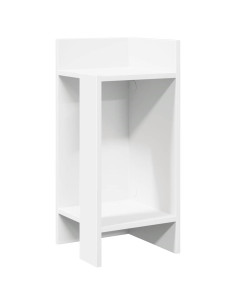 Tavolino Laterale con Ripiano Bianco 25,5x27x60 cm