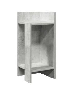 Tavolino Laterale con Ripiano Grigio Cemento 25,5x27x60 cm