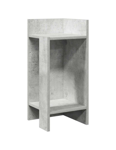 Tavolino Laterale con Ripiano Grigio Cemento 25,5x27x60 cm