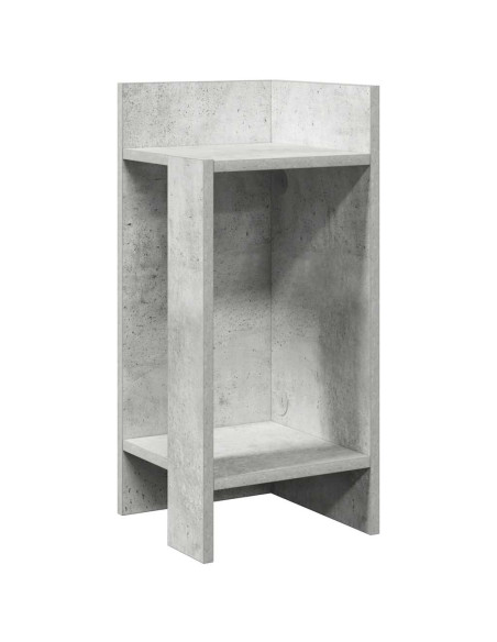 Tavolino Laterale con Ripiano Grigio Cemento 25,5x27x60 cm