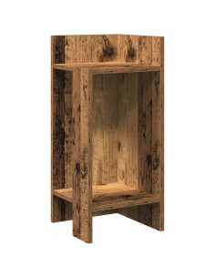 Tavolino Laterale con Ripiano Legno Antico 25,5x27x60 cm