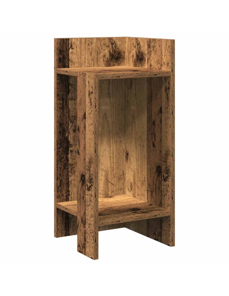 Tavolino Laterale con Ripiano Legno Antico 25,5x27x60 cm